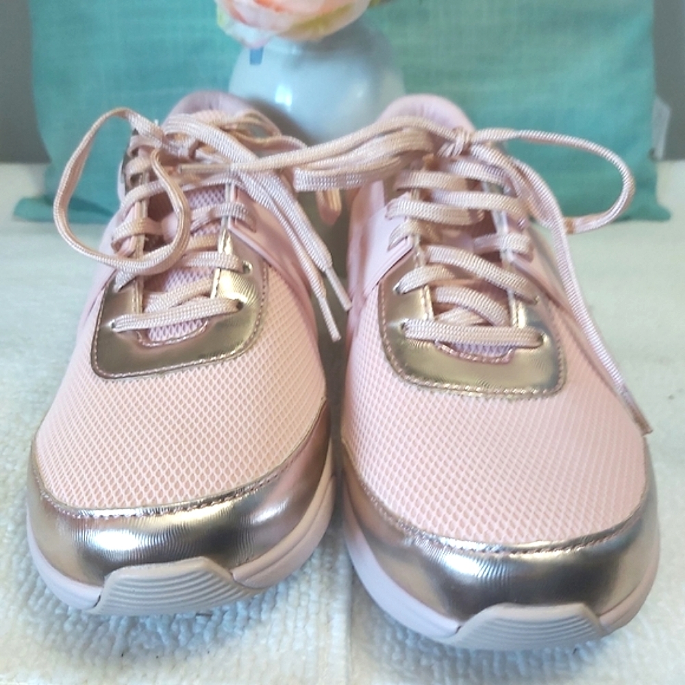 TRAQ by Alegria sneakers walking shoes pink gold - Picture 13 of 15